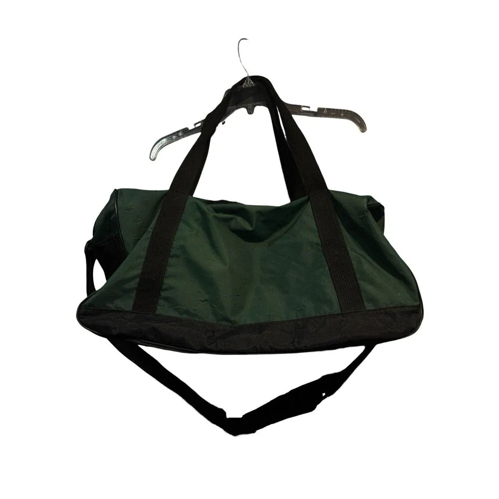 Nike Vintage Gym 90s Y2K Green Large 21” Duffel Bag Embroidered Logo